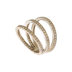 Nialaya Silver Womens Clear CZ 925 Sterling Ring Ring