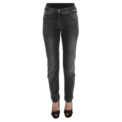 Ermanno Scervino Gray Wash Cotton Blend Stretch Jeans Pants Jeans & Pants