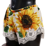 Dolce & Gabbana White Sunflower Lace Lingerie Underwear WOMAN UNDERWEAR