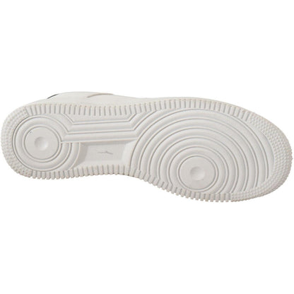 SIGNS White Leather Perforated Lace Up Sneakers Casual Men Shoes MAN SNEAKERS