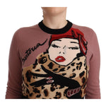 Dolce & Gabbana Pink Cashmere Crewneck Sartoria Pullover Sweater WOMAN SWEATERS