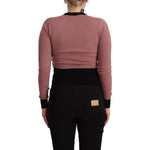 Dolce & Gabbana Pink Cashmere Crewneck Sartoria Pullover Sweater WOMAN SWEATERS