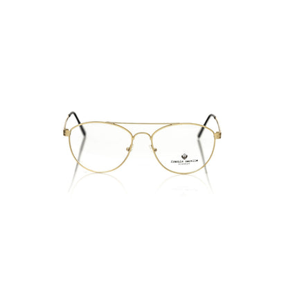 Frankie Morello Gold Metallic Men's Frame Aviator Eyeglasses