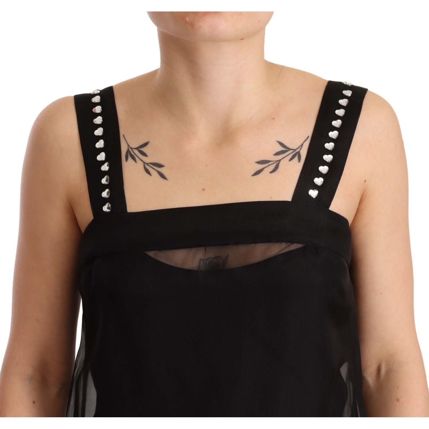 带水晶的优雅紧身迷你连衣裙