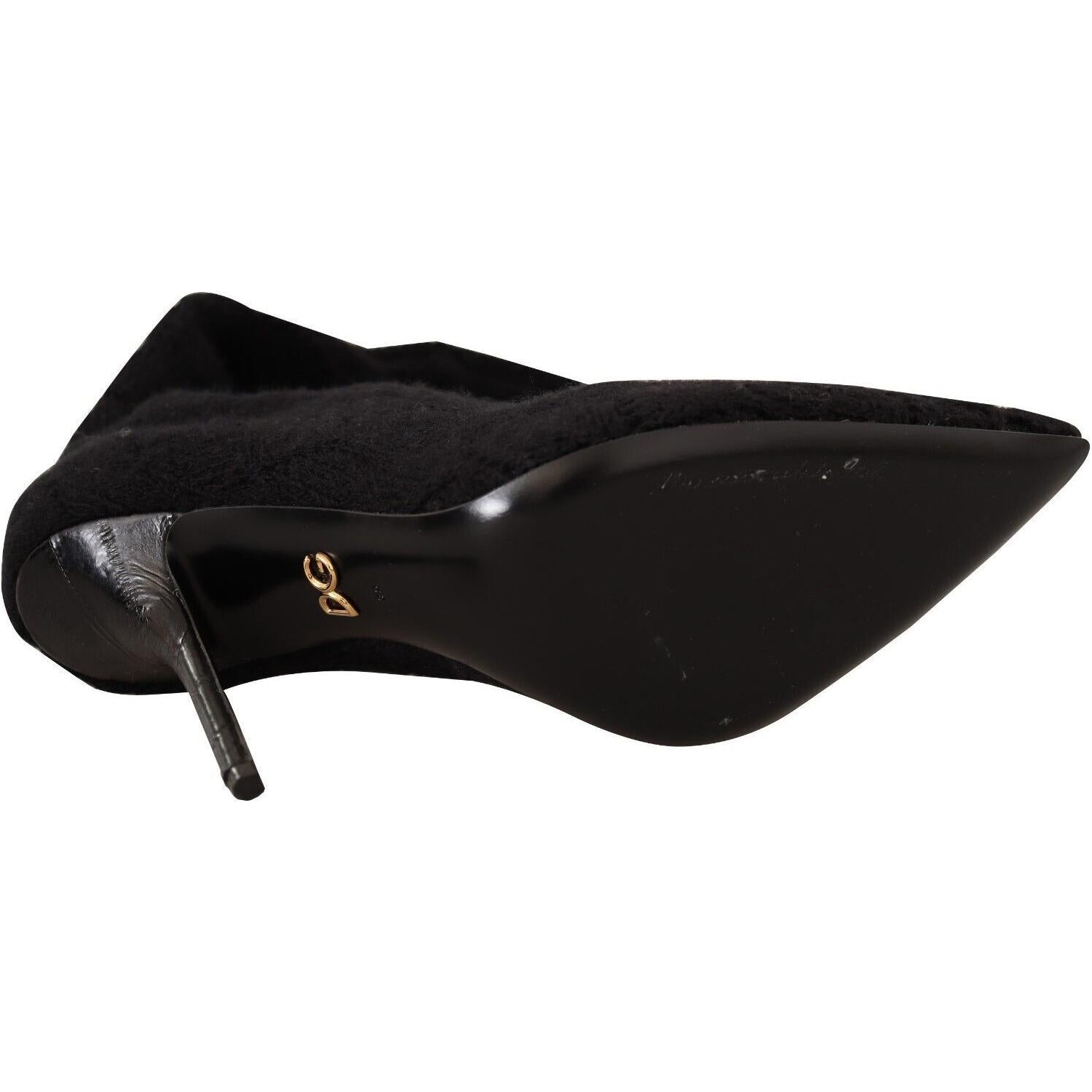 حذاء أنيق أسود اللون من Dolce &amp; Gabbana مع جوارب مطاطية