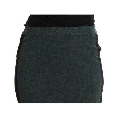 MILA SCHÖN Green Wool Blend Pencil Skirt
