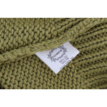 PINK MEMORIES Green Cotton Blend Knitted Sleeveless Sweater