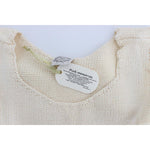 PINK MEMORIES Beige Cotton Blend Knitted Sleeveless Sweater
