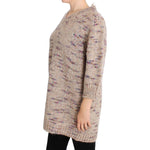 PINK MEMORIES Beige Wool Blend Knitted Oversize Sweater