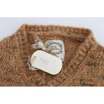 PINK MEMORIES Brown Wool Blend Knitted Oversize Sweater