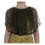 Dolce & Gabbana Yellow Black Floral Lace Ricamo Gown Dress
