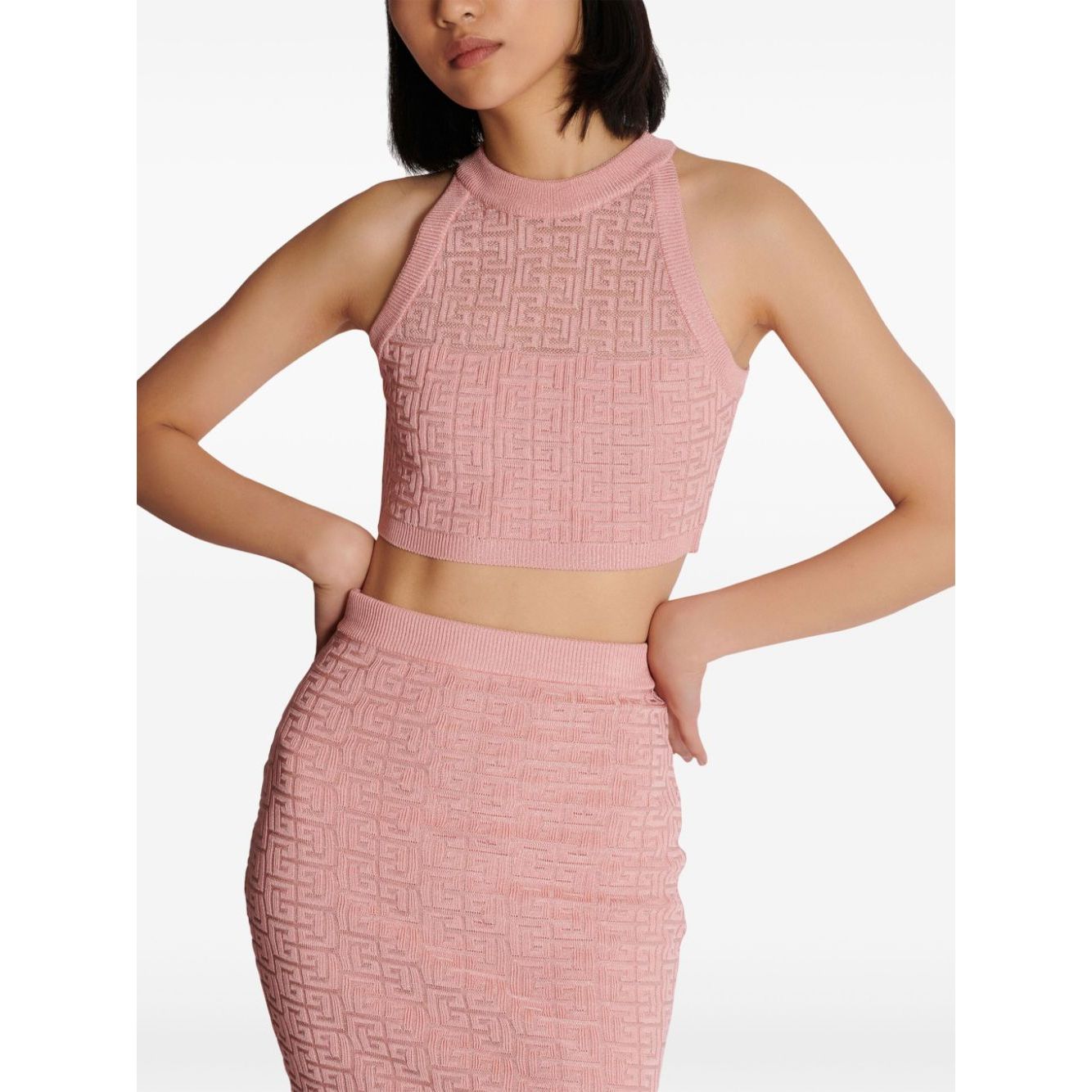 Balmain PB Labyrinth knit top Topwear