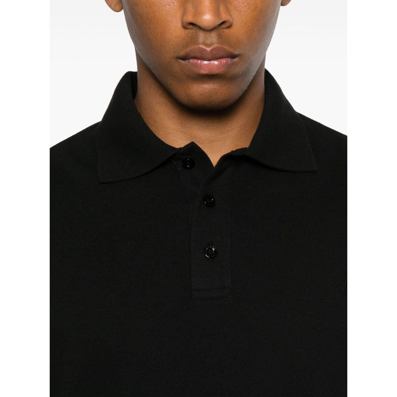 Saint Laurent Piquet cotton polo shirt