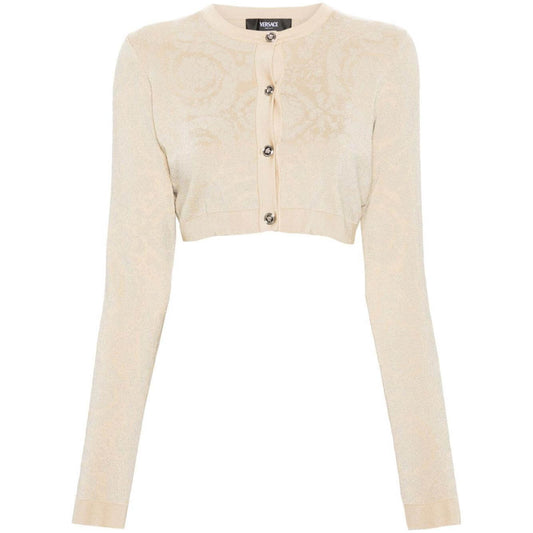Versace Barocco lurex cropped cardigan 10110201A100041KD70