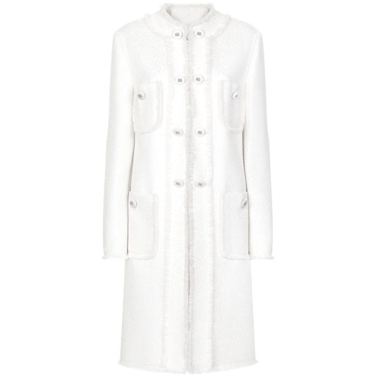 Dolce & Gabbana Single-breasted raschel tweed coat Jackets