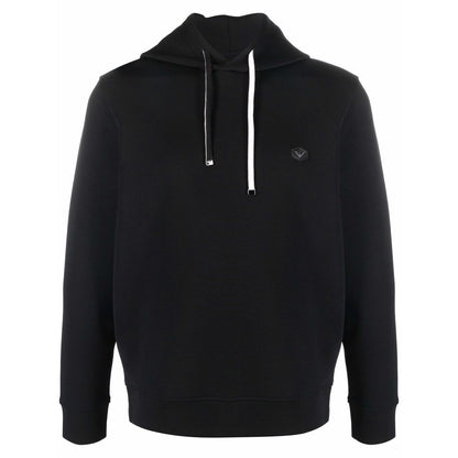 Emporio Armani Hooded sweatshirt with micro logo patch