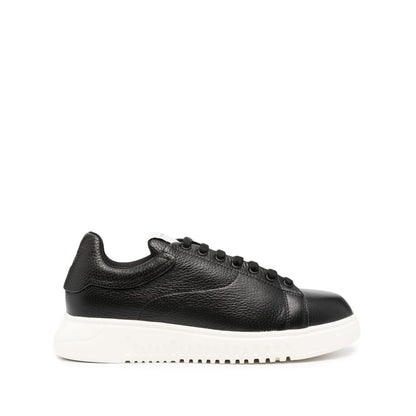 Emporio Armani tumbled leather sneakers