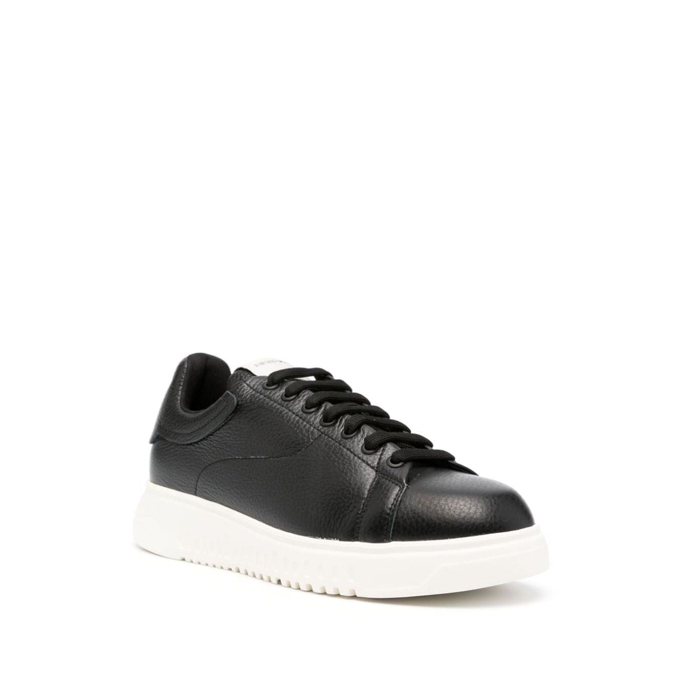 Emporio Armani tumbled leather sneakers