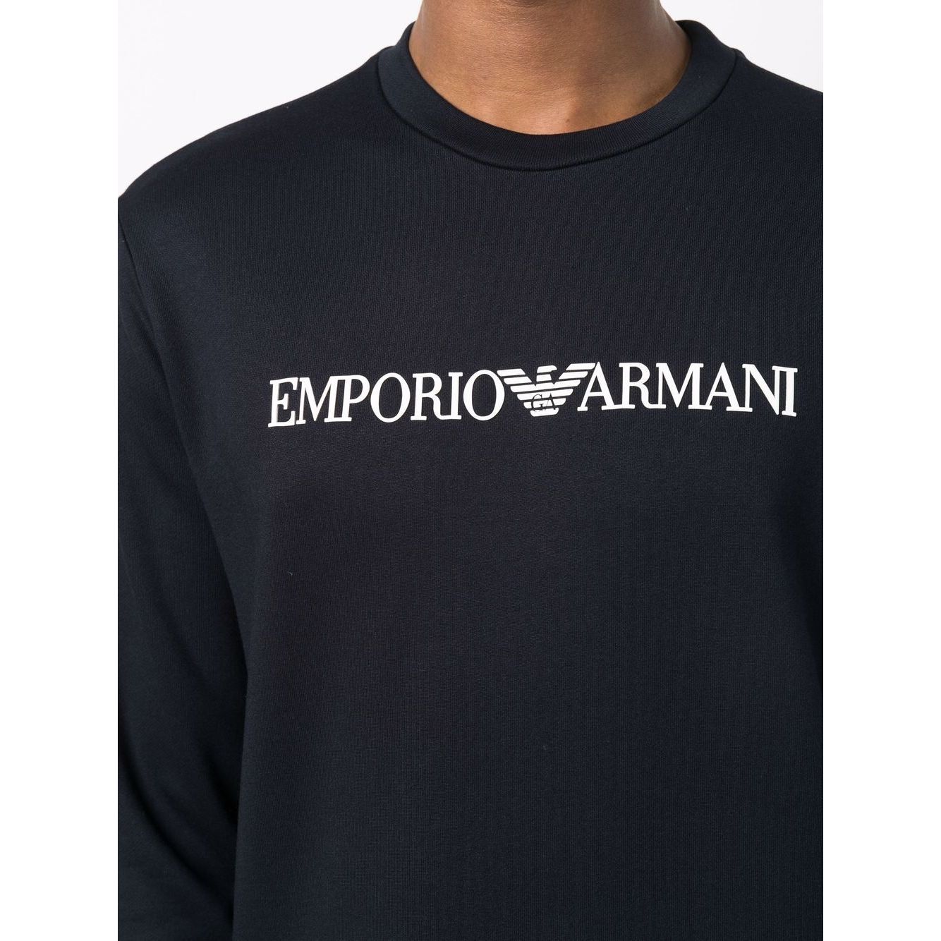 Emporio Armani Modal-blend sweatshirt with logo print
