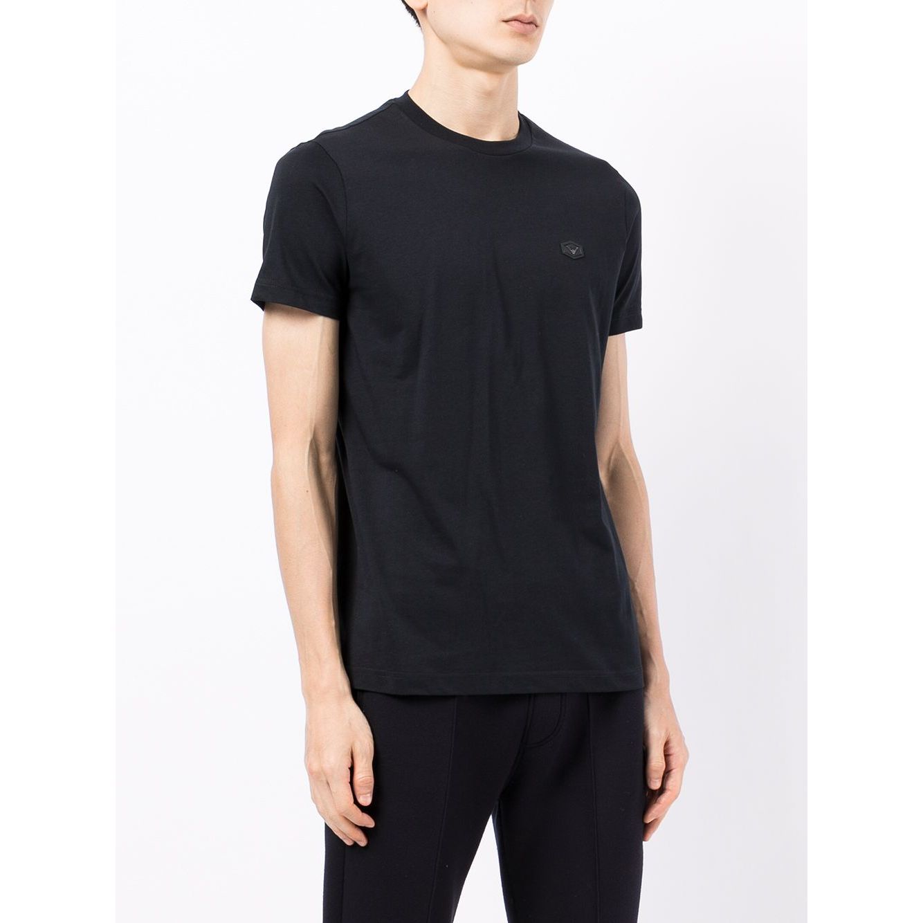 Emporio Armani logo patch short-sleeved T-shirt