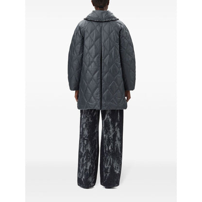 Ganni Shiny Quilt Midi Jacket