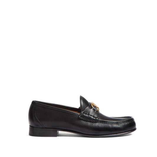 Valentino Garavani Vlogo Signature Moccasin In Buffalo Moccasins