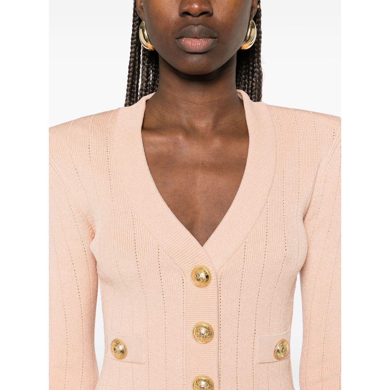 Balmain cropped Knit cardigan Topwear