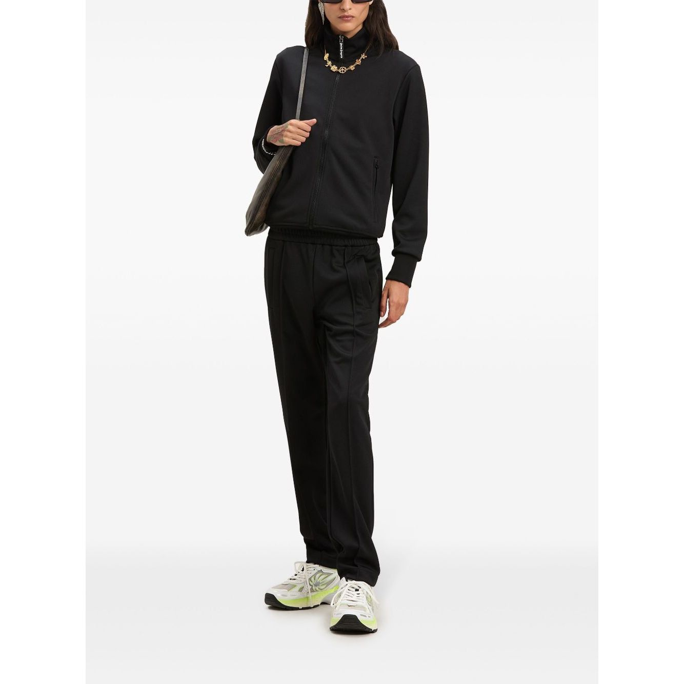 Palm Angels logo print track jacket Topwear