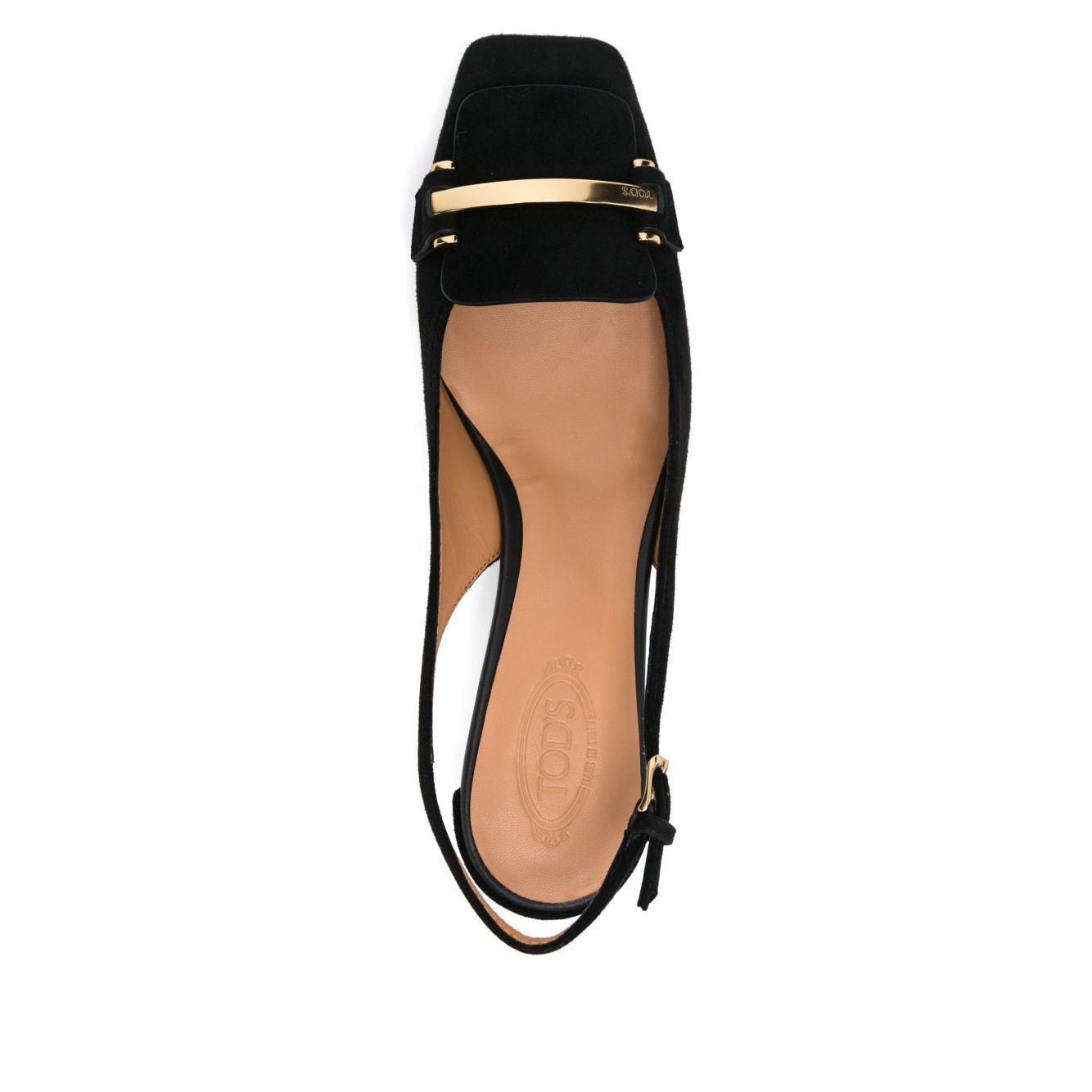 Tod's 50mm Suede Pumps with Back Strap Medium Heel