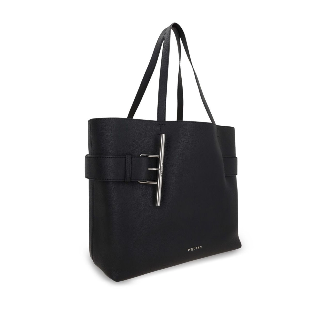 Front view with bag zipped and handles upright.