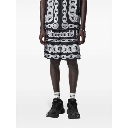 Versace Medusa Chains Silk Shorts Short trousers