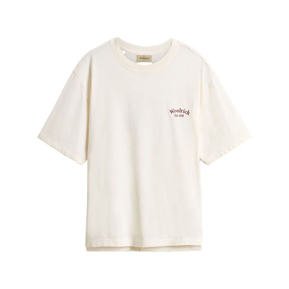 Woolrich Pure Pima Cotton T-Shirt with Logo Topwear