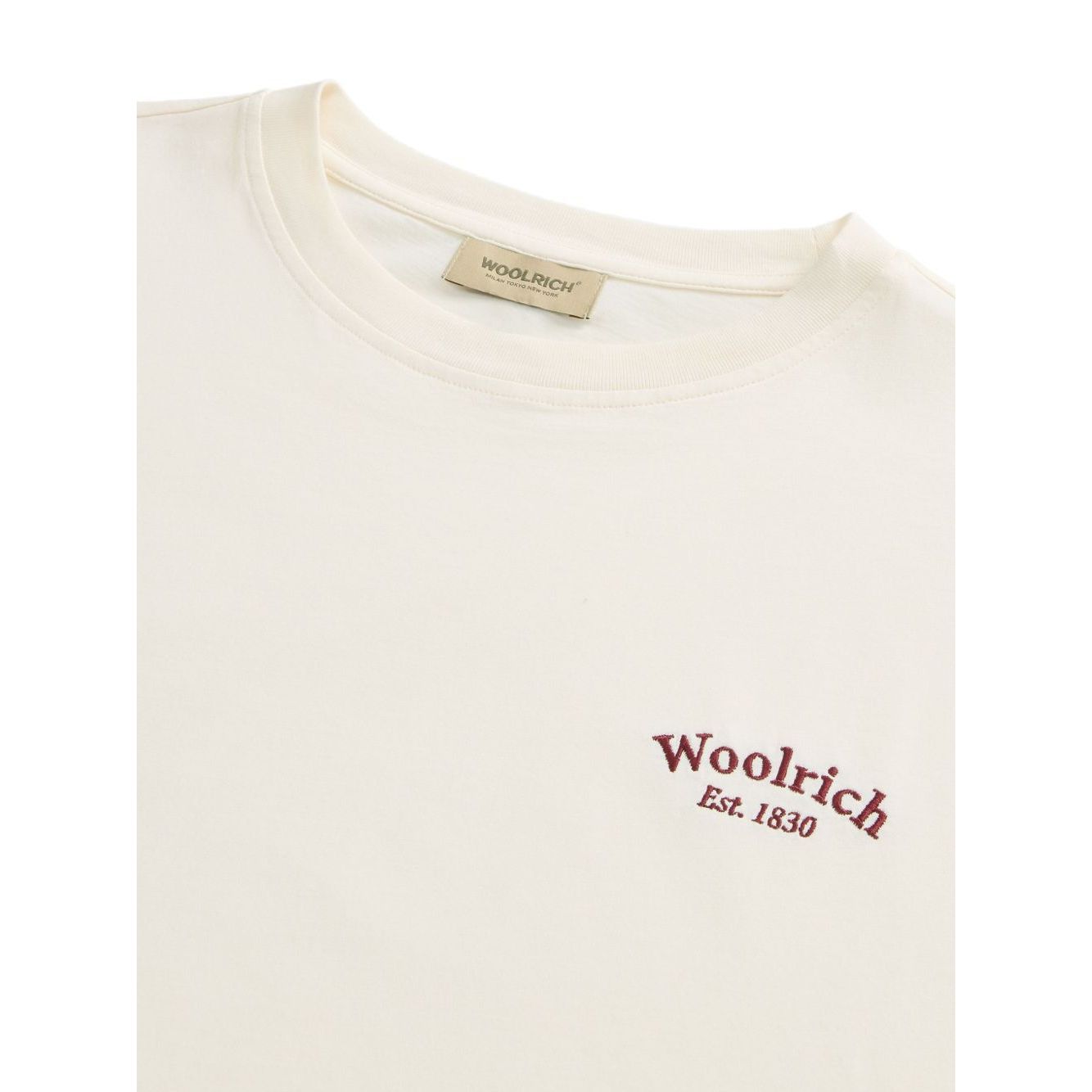 Woolrich Pure Pima Cotton T-Shirt with Logo Topwear