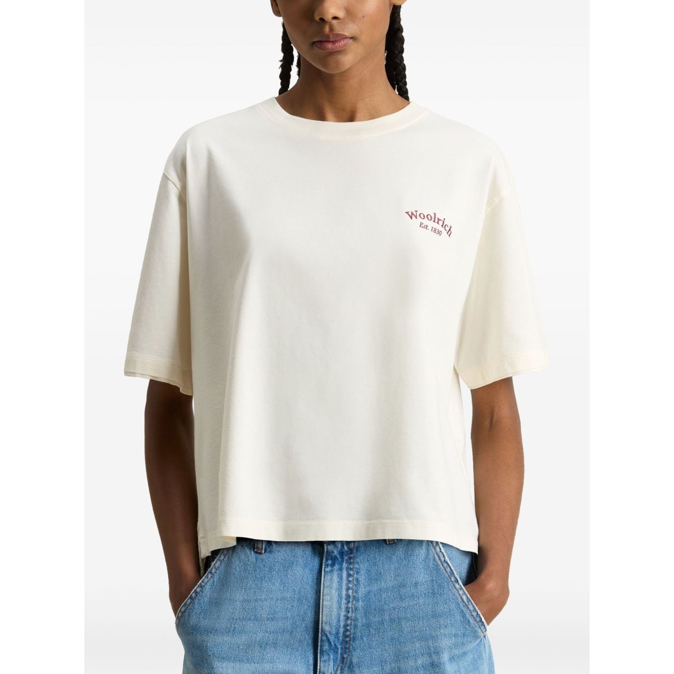 Woolrich Pure Pima Cotton T-Shirt with Logo Topwear