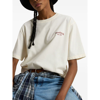 Woolrich Pure Pima Cotton T-Shirt with Logo Topwear