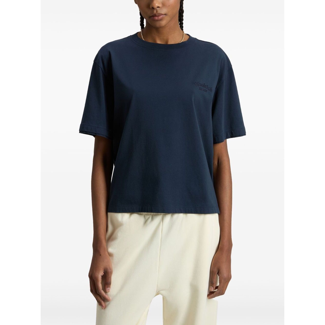 Woolrich Pure Pima Cotton T-Shirt with Logo Topwear