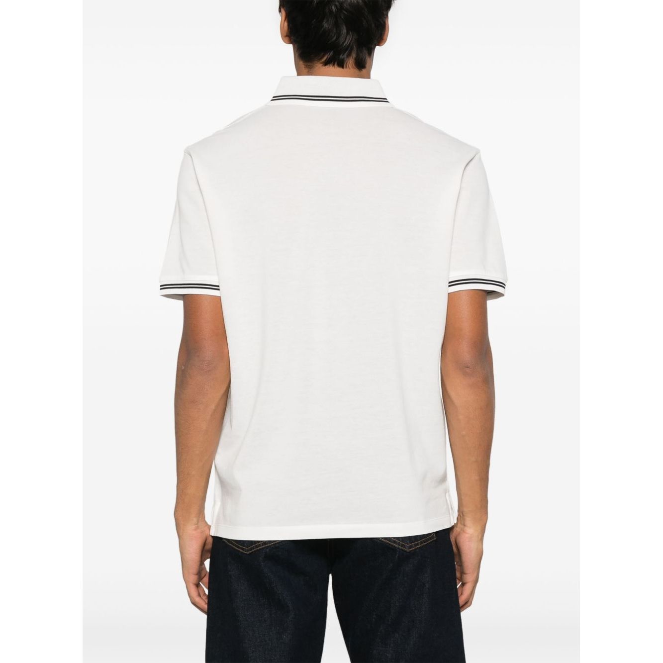 Emporio Armani Piqué polo shirt with piped collar