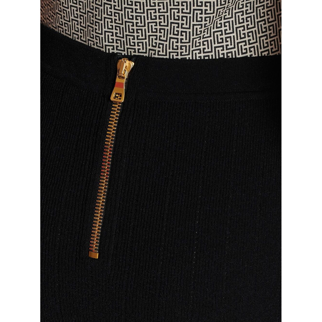 Balmain Button Embellished Knitted Skirt Skirts