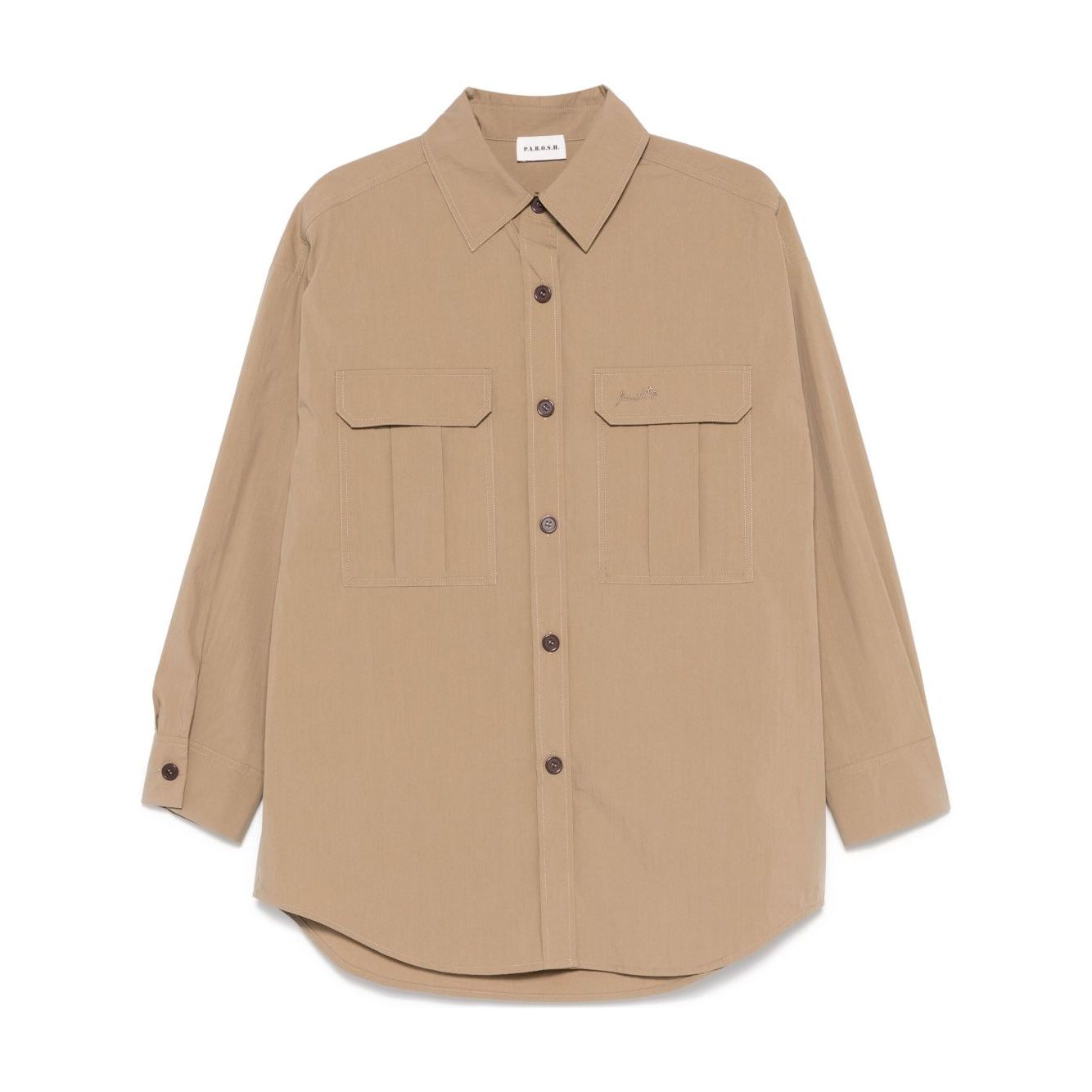 Parosh logo-embroidered shirt