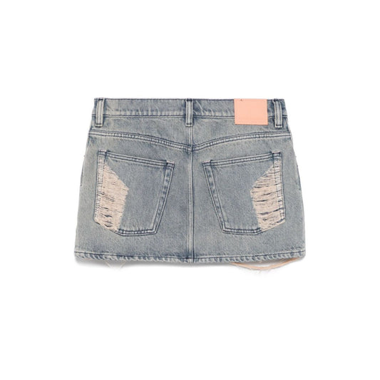 Acne Studios Macaria distressed denim miniskirt