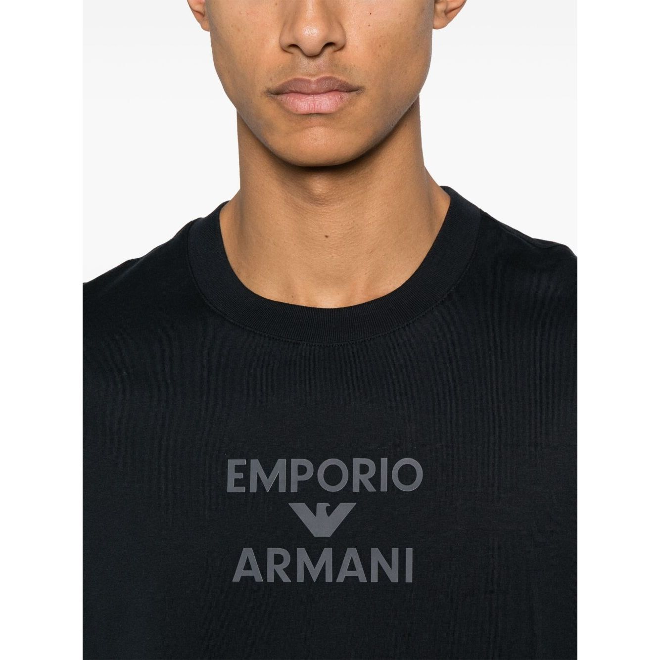 Emporio Armani Jersey T-shirt with rubberised logo