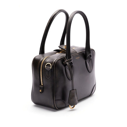Golden Goose Vita Bag in smooth black leather and gold details Handbag