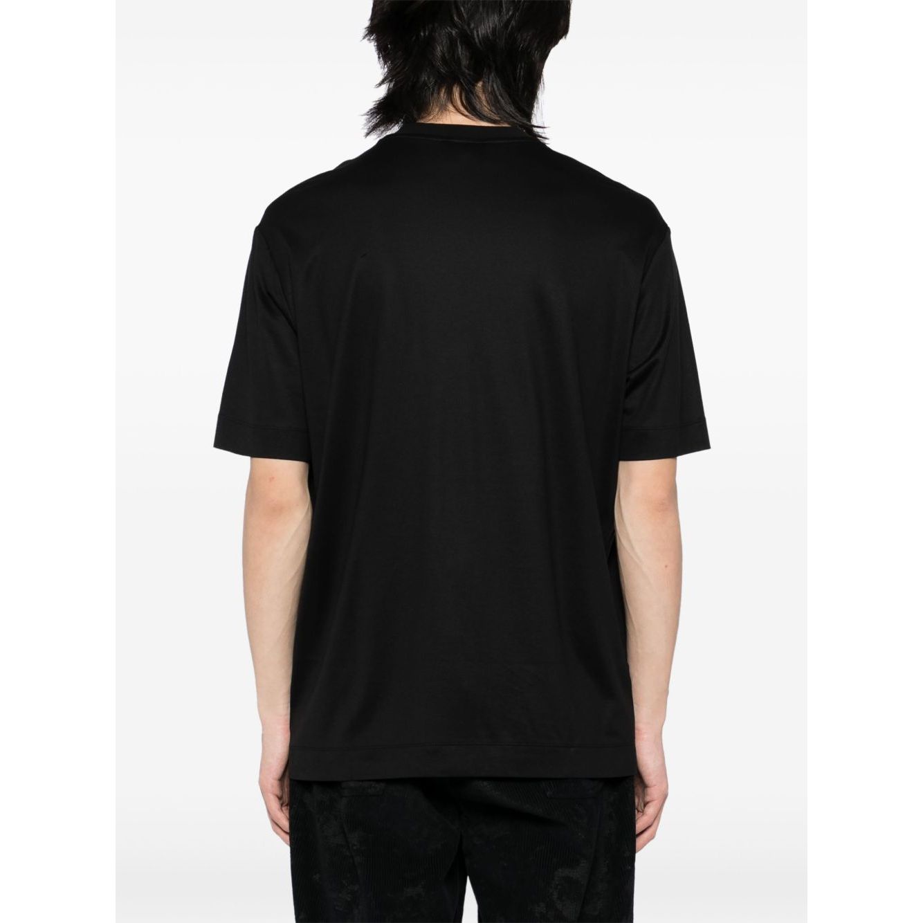 Emporio Armani T-shirt with embossed logo embroidery in lyocell blend jersey