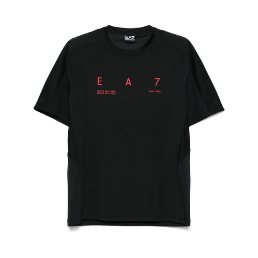 EA7 T-shirts and Polos Black Topwear