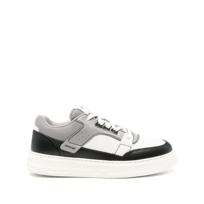 Emporio Armani Leather and mesh sneakers with contrasting details