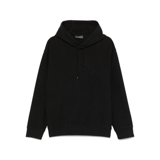 Emporio Armani logo embroidered hoodie