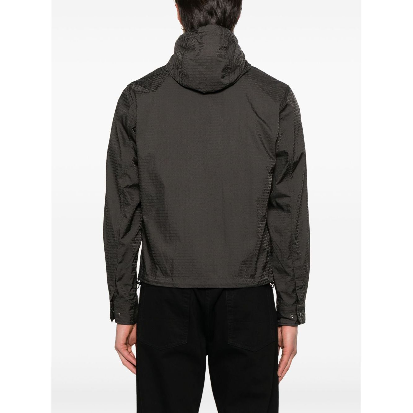 Emporio Armani Blouson with internal nylon bib jacquard all-over lettering