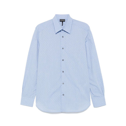 Emporio Armani Shirts Clear Blue
