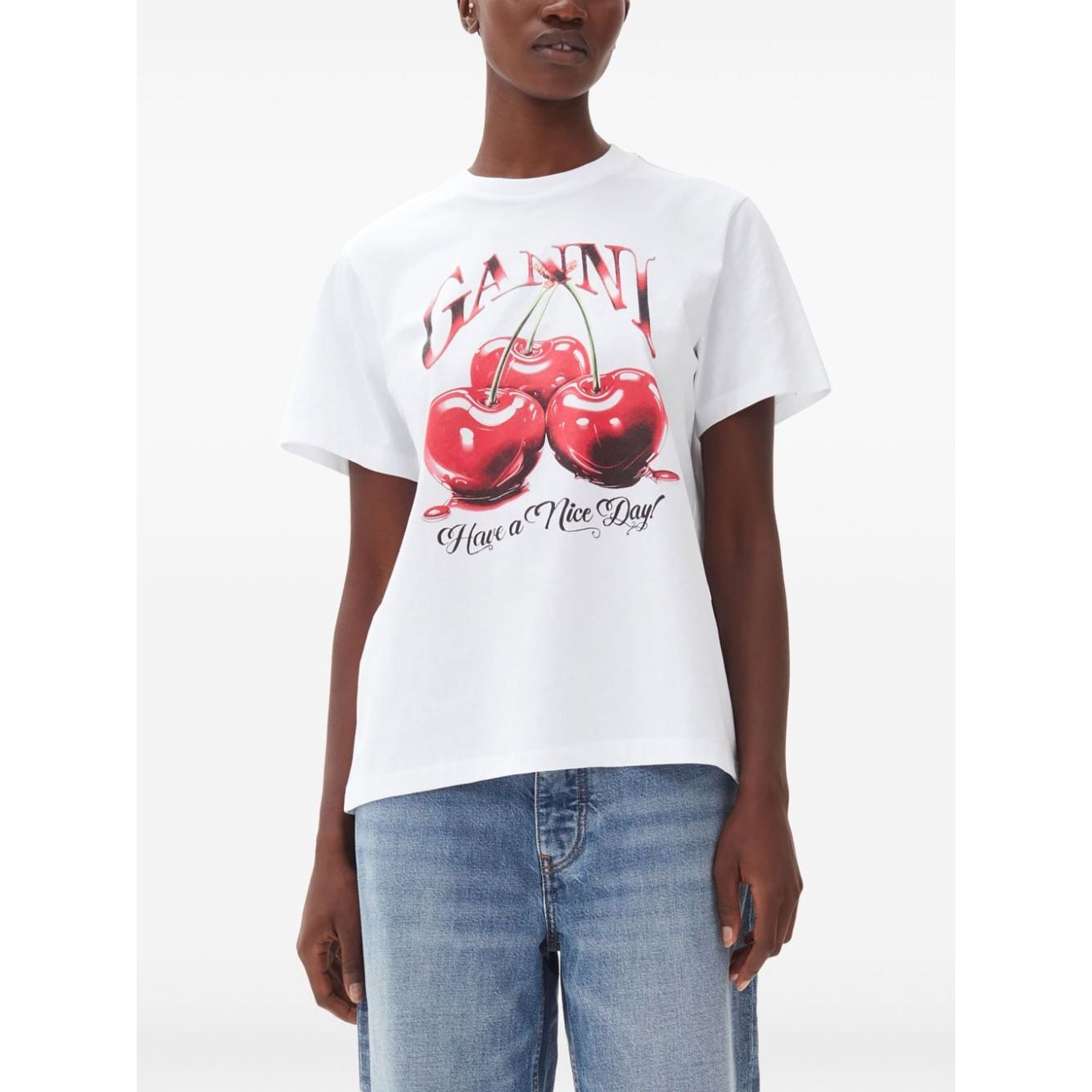 GANNI T-shirts and Polos White Topwear