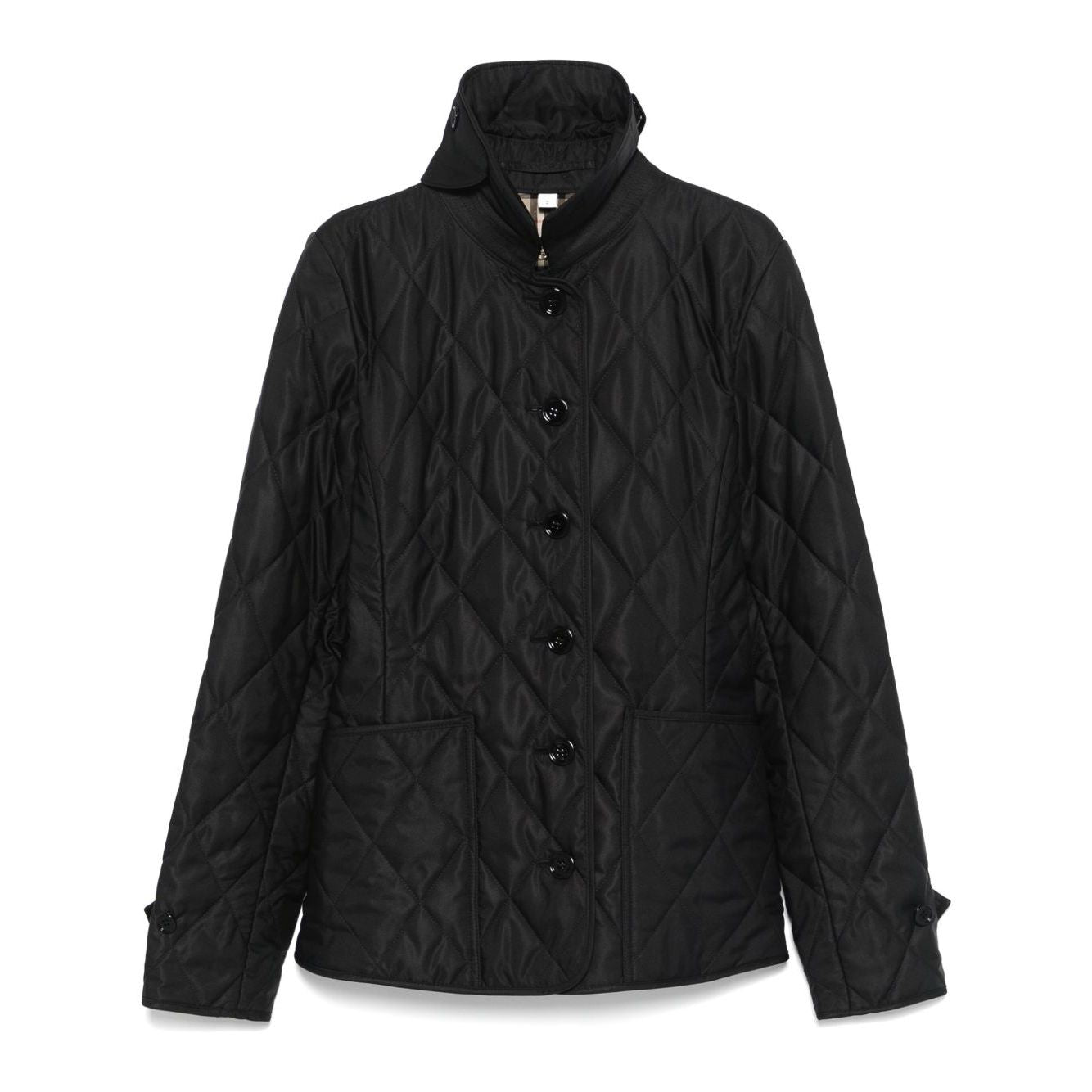Burberry Tailored jacket with quilted high collar